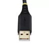 StarTech.com cable adaptador de 2ft (60cm) de 2 puertos USB a serie, tornillos/tuercas DB9 reemplazables, retención de COM, USB-A a DB9 RS232, FTDI, protección ESD de nivel 4, Windows/macOS/ChromeOS/Linux – construcción robusta en TPE