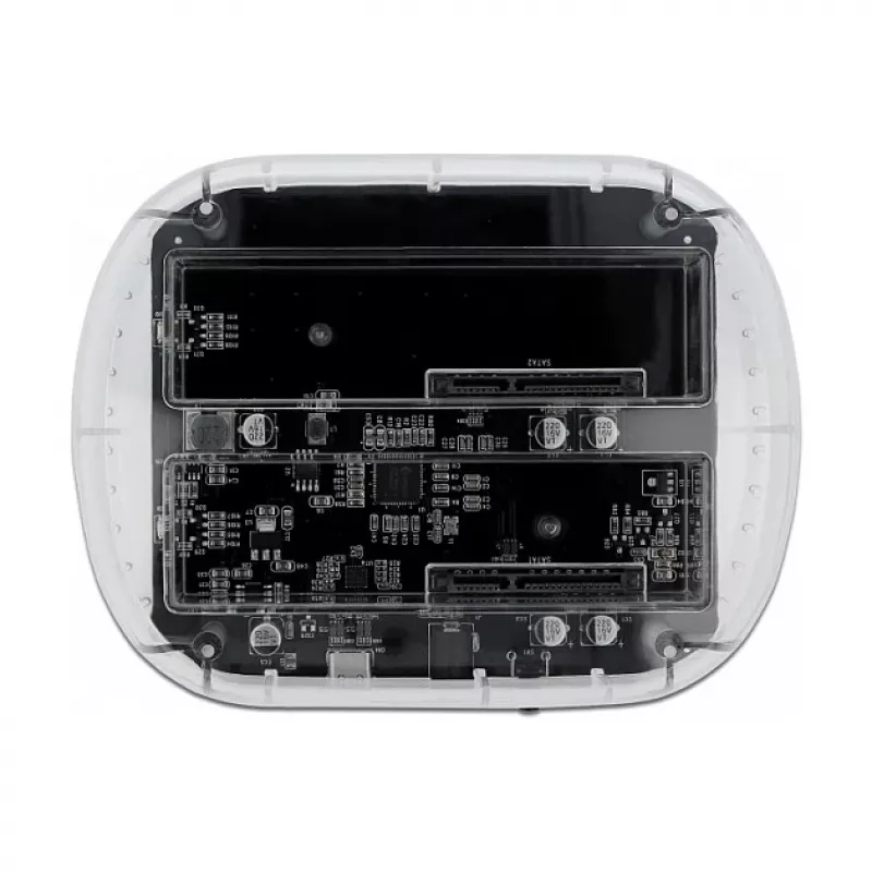 Docking station USB Type-C DeLOCK para 2 x SATA HDD / SSD - Docking station para discos duros con bahías: 2 - 2.5 / 3.5 compartidas (6,4 cm/8,9 cm compartidas)