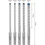 Bosch Expert 7x SDS-plus Juego de brocas para martillo, 5 uds., 6/8/10 mm