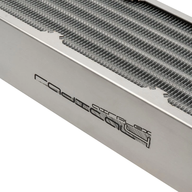 Radiador Aqua-Computer airplex radical 4/360 — aluminio/cobre/acero inoxidable, 400×140×73 mm