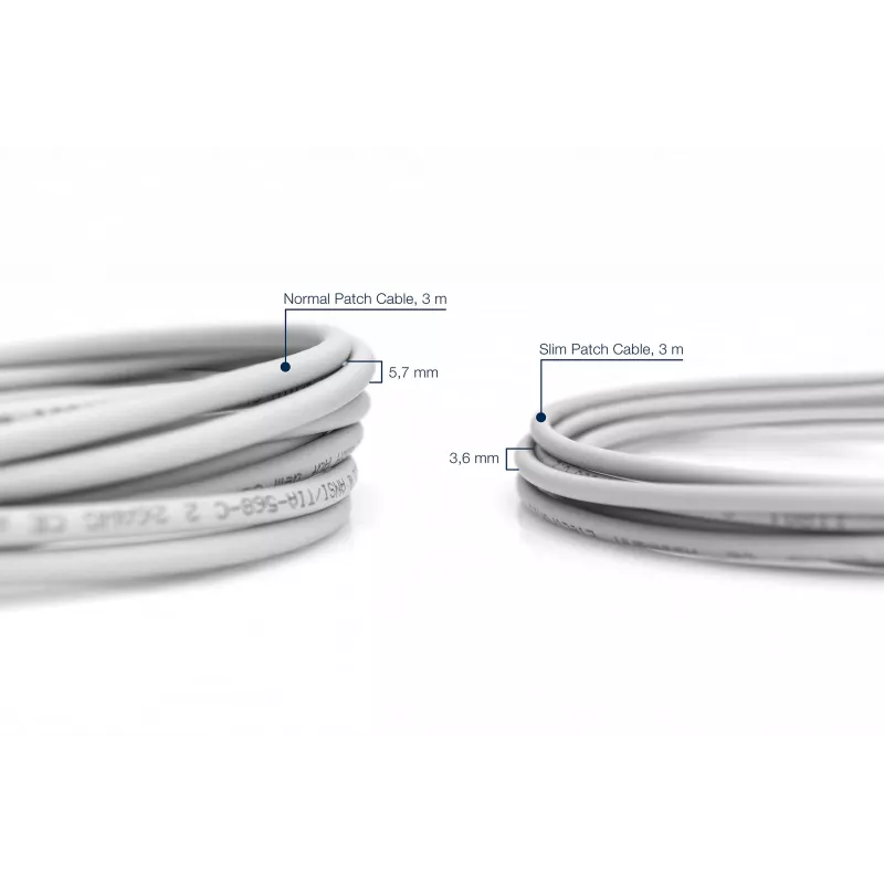 Digitus DK-1624-100S-5 Cable patch Slim CAT 6 U/FTP, 10 m, gris, paquete de 5