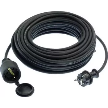 Cable alargador AS Schwabe 60305, 5 m, negro, alargador de cable para herramientas eléctricas y aparatos