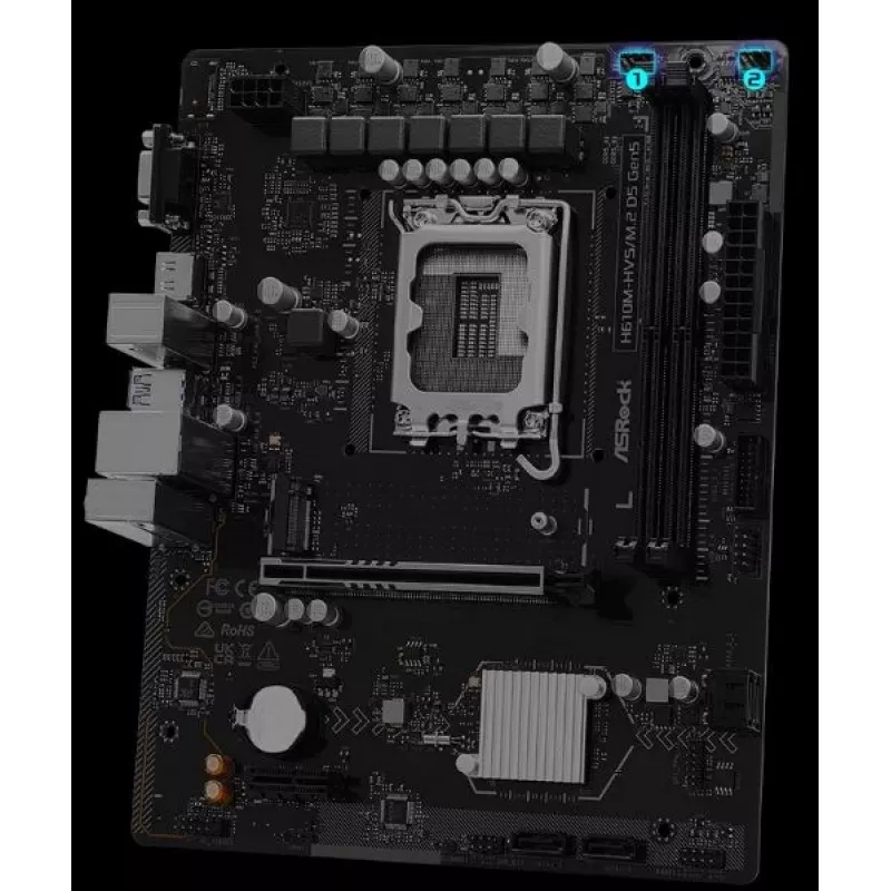 Placa base ASRock H610M-HVS/M.2 D5 GEN5 — LGA1700, DDR5, PCIe 5.0, mATX