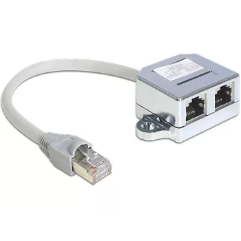 Cable de red DeLOCK 65441 RJ-45 0,15 m gris