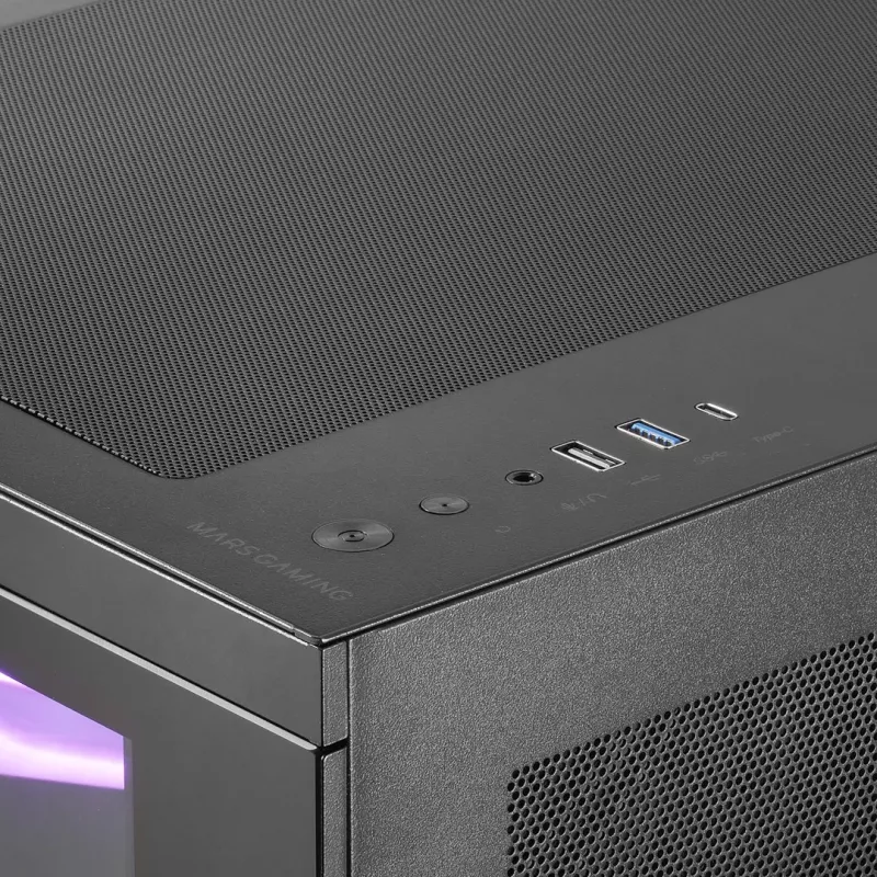 Caja de ordenador Mars Gaming MC3TCORELCDM minitorre negra