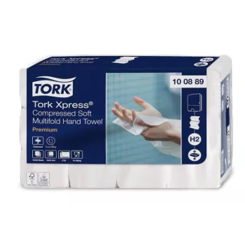 Toallas de papel Tork Xpress Soft Multifold H2, 2 l, 225 hojas, 22,2x24 cm, Z, 12 uds.