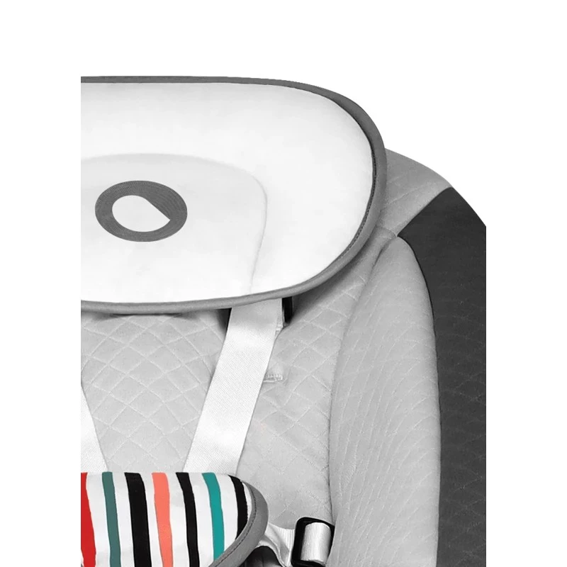 Hamaca para bebé Lionelo OTTO COZY gris — hamaca compacta para bebé, asiento suave, cinturón de seguridad