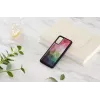 Funda protectora iKins para Samsung Galaxy S20 – estampado de flores acuáticas, negro