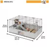 Ferplast Modular 2 jaula para conejo y cobaya, 109 x 72 x 56 cm