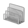 Soporte para correo Forpus, plata, 3 secciones, chapa perforada 1006-102