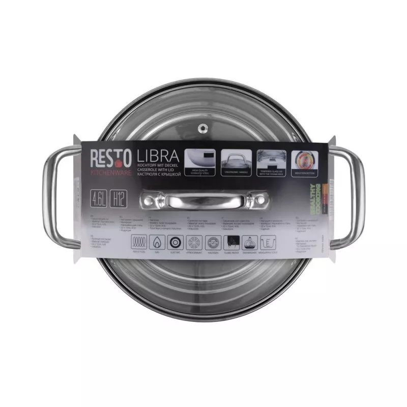 Resto utensilios de cocina Libra 4,6 L redondo acero inoxidable