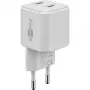 Cargador dual rápido USB-C Nano, PD, GaN, 35 vatios (blanco, 2x USB-C, Power Delivery 3.0)