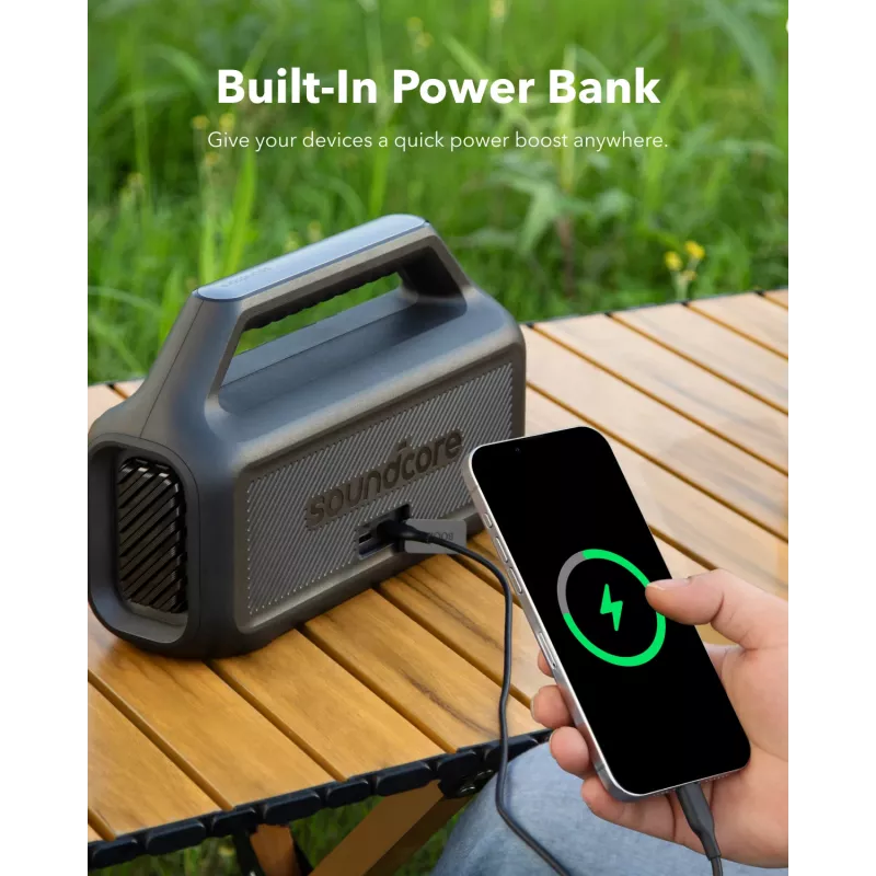 Altavoz estéreo portátil Anker Soundcore Boom 2 SE — 2.0 canales, 30 W RMS, inalámbrico, negro