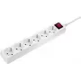 Regleta de enchufes AS Schwabe Multipower Strip 11671 — blanca, enchufes Schuko con interruptor principal