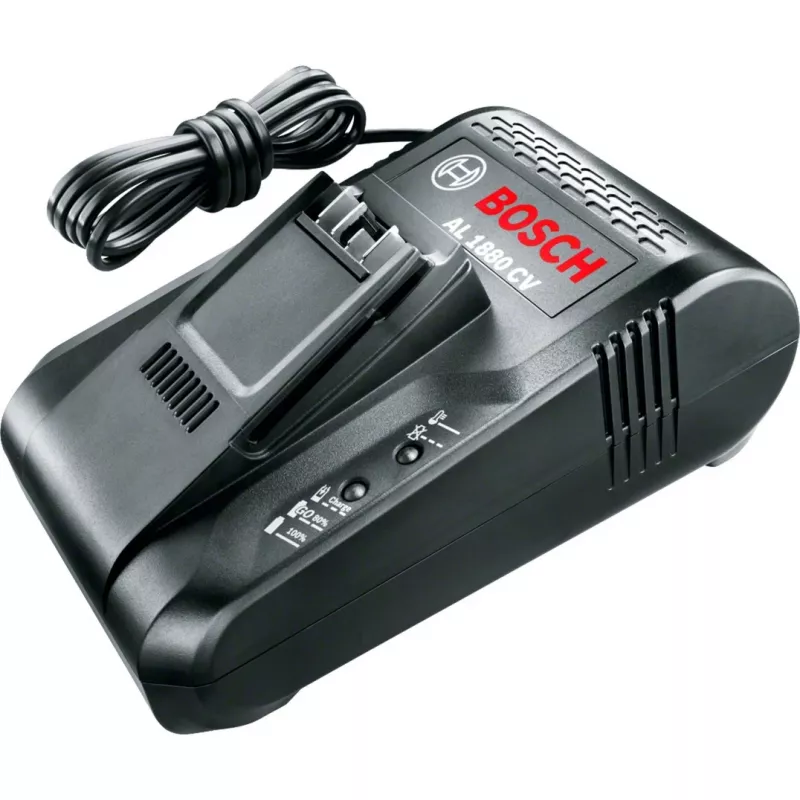 Bosch AL 1880 CV 1600A011TZ cargador rápido, 8 A, Power for All, negro