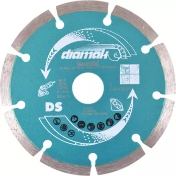 Makita disco de corte diamantado 125x22,23 DIAMAK D-61139 diámetro 125 mm diámetro interior 22,23/20 mm 1 ud.
