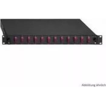 Panel de conexiones Rutenbeck Basic Line 2280303120, 12 puertos, caja de distribución de fibra óptica/empalmes