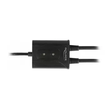 Cable serie DeLOCK 63950 USB 2.0 Type-A 2 x RS-232 DB9 negro 0,6 m