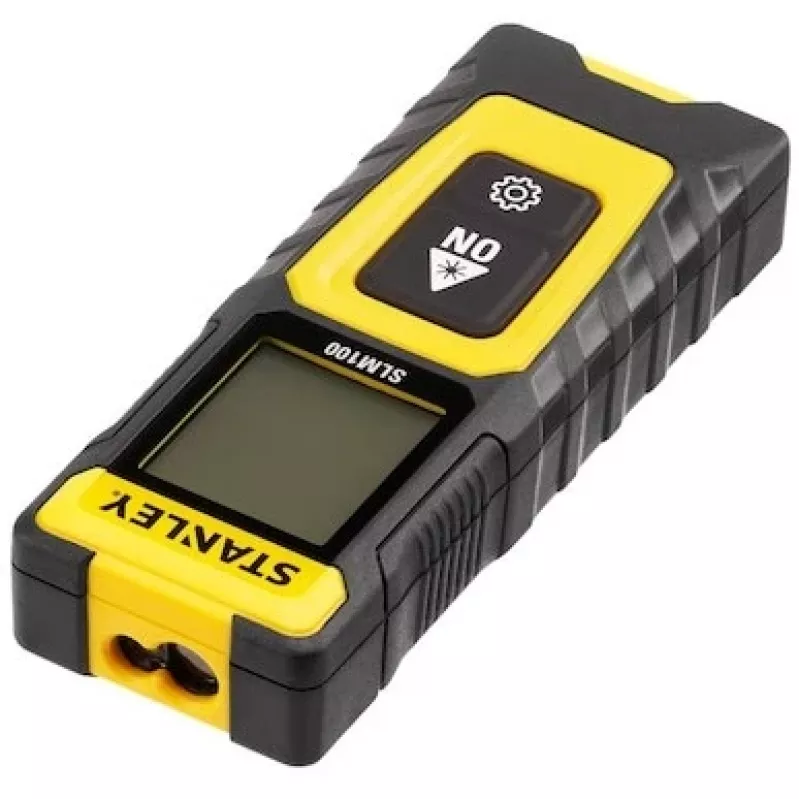 Medidor de distancias STANLEY SLM100 — alcance láser 30 m, medidor manual compacto