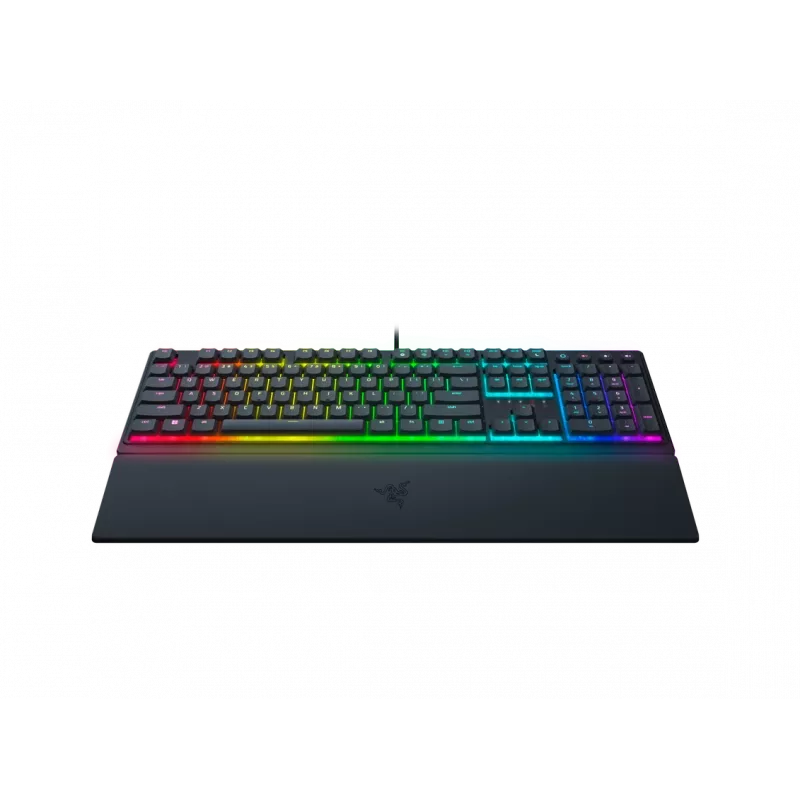 Teclado gaming Razer Ornata V3 RGB USB negro tamaño completo con cable meca-membrana