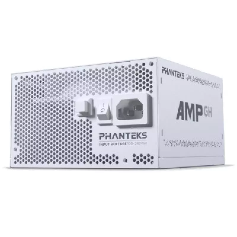 Fuente de alimentación PHANTEKS AMP GH 850 W, 18+10 pines ATX, totalmente modular, 80 PLUS Gold, Blanca