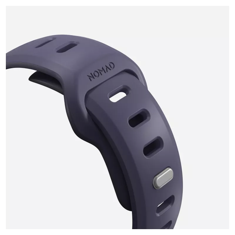 Correa Nomad Tempo Band morada de goma, compatible con smartwatch, 18 mm de ancho, muñeca 135–175 mm