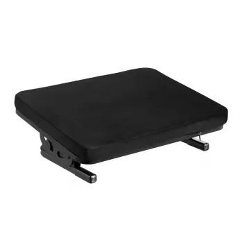 Reposapiés MACLEAN MC-460 reposapiés metálico acolchado ergonómico, base antideslizante, inclinación -20–20°, carga máx. 20 kg, negro