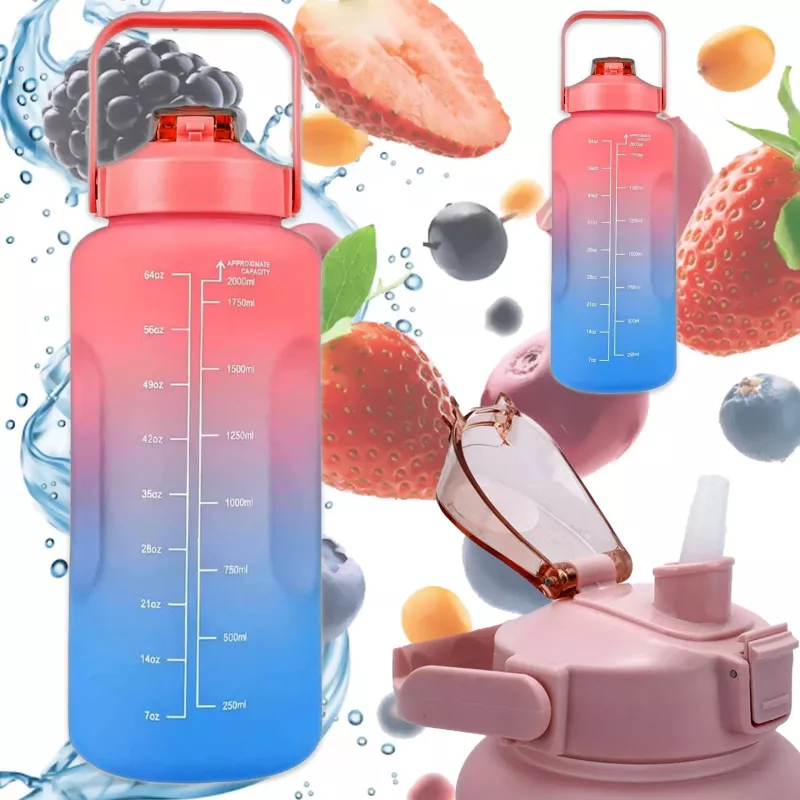 Extralink Botella de motivación, 2000 ml, rojo-azul, BUT-994