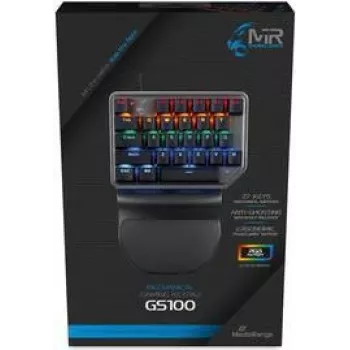 Teclado gaming MediaRange MRGS100 QWERTZ Alemán Negro Plata