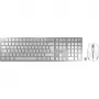 CHERRY DW 9100 SLIM teclado ratón incluido universal RF inalámbrico + Bluetooth QWERTZ alemán plateado