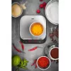 GEFU PREZISO Negro, Acero inoxidable encimera báscula de cocina electrónica rectangular
