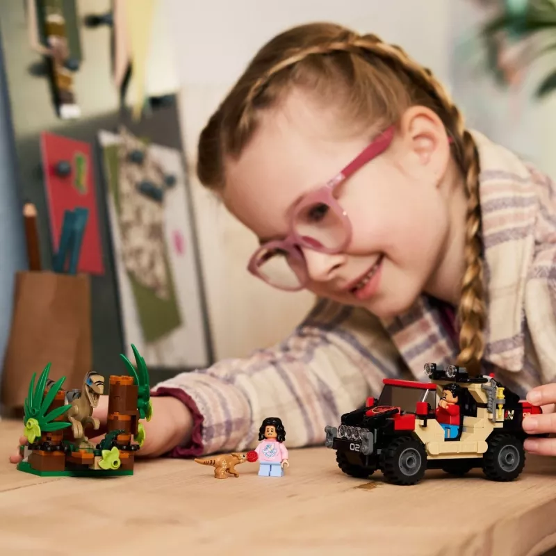 Set de construcción LEGO Jurassic World 76972 Raptor Off-Road Escape, 285 piezas, 2 minifiguras, edad 6+