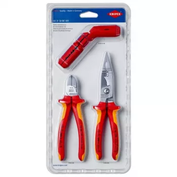 Juego de herramientas de mecánico Knipex 00 31 30 BK V01 3 herramientas naranja rojo