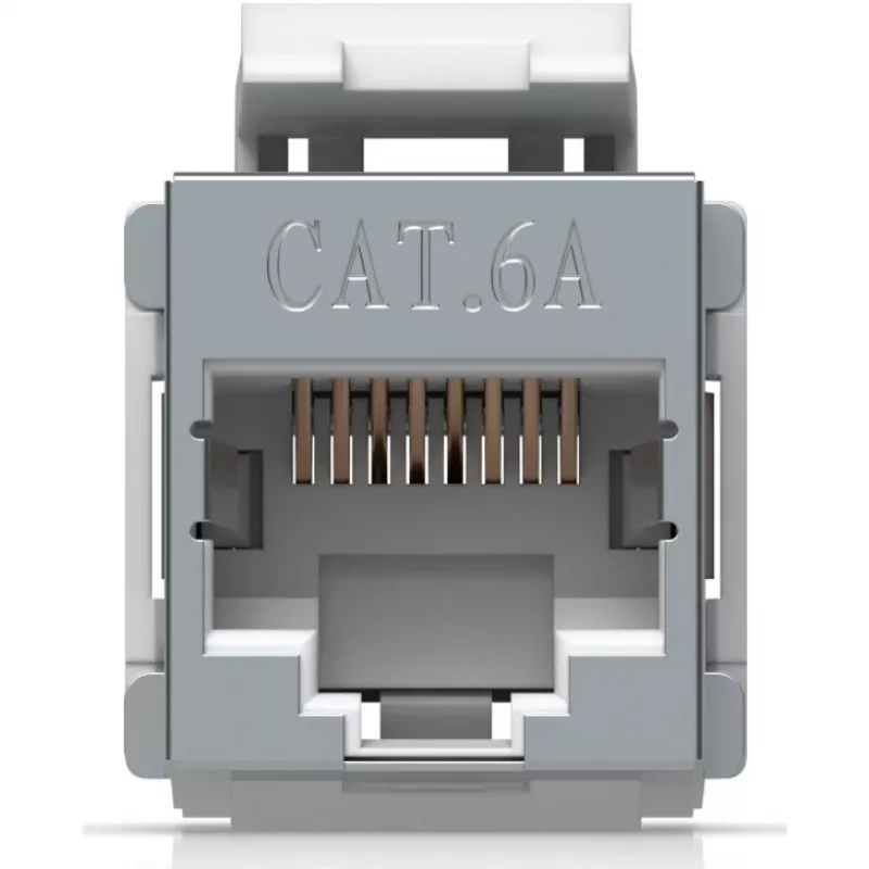 Acoplador Keystone Ubiquiti UACC-Keystone-Coupler-C6A plano acero inoxidable RJ-45