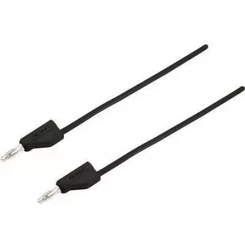 Cable de prueba VOLTCRAFT [conector macho 4 mm - conector macho 4 mm] 0,75 m negro MSB-300 (MSB-300-0.75-SW)