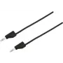 Cable de prueba VOLTCRAFT [conector macho 4 mm - conector macho 4 mm] 0,75 m negro MSB-300 (MSB-300-0.75-SW)