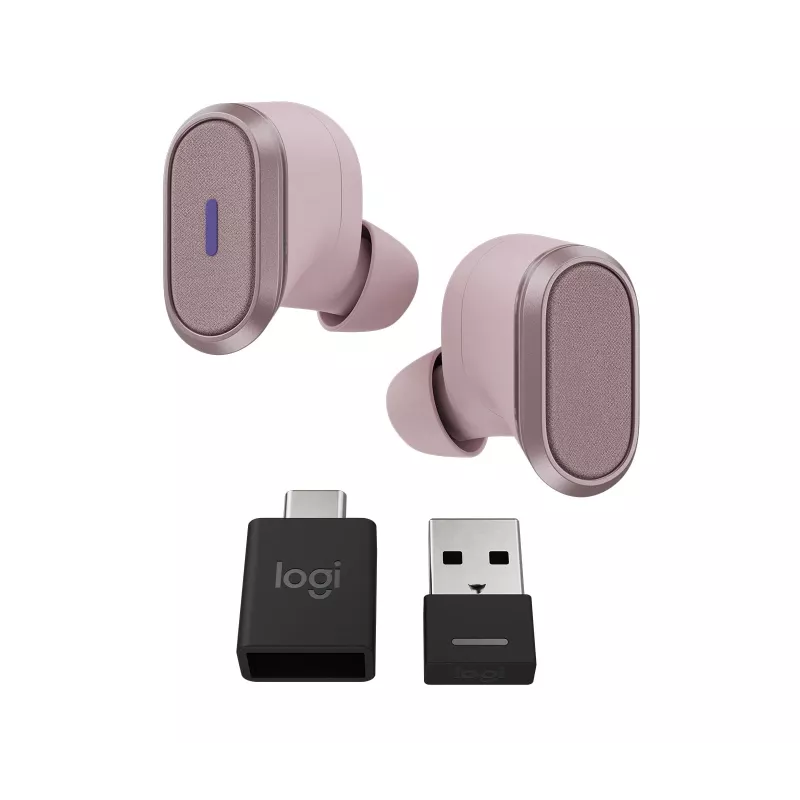 Logitech Zone True Wireless, Auriculares in-ear, ANC, Rosé, rosa, In-ear, Bluetooth, 985-001090