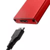 Caja SSD QOLTEC 51831 USB 3.0 para unidades M.2 SATA de hasta 2 TB, roja, compatible con longitud de 30 mm, hasta 4 unidades