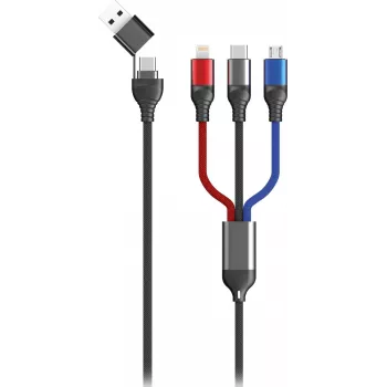 Cable USB 2GO 797361 1,2 m USB-A/USB-C USB-C/Micro-USB-B/Lightning