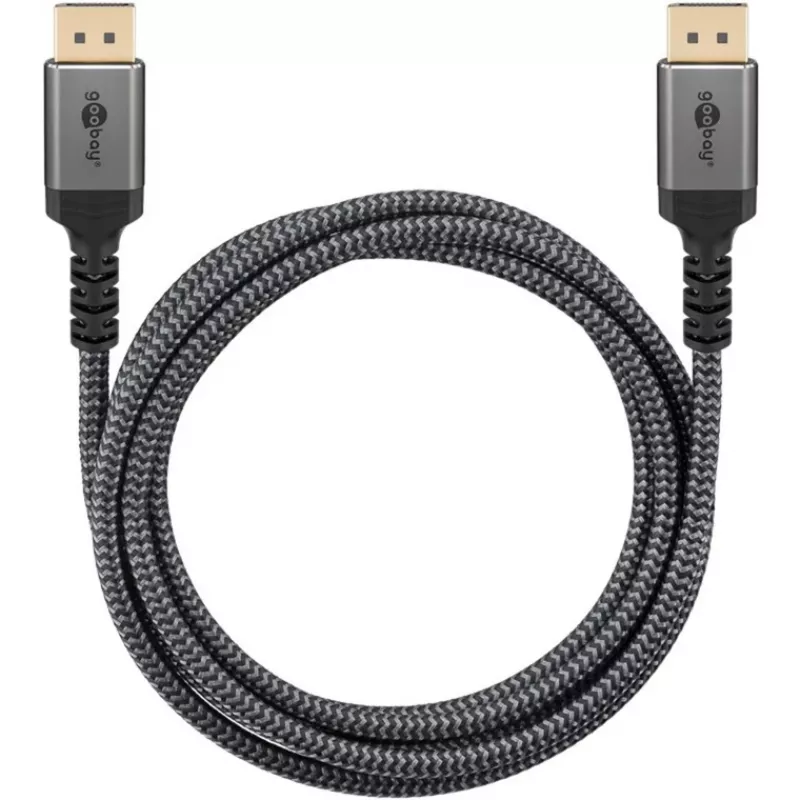 Pro Displayport 1.4 Sleeved - Cable de pantalla - 3 m - Negro