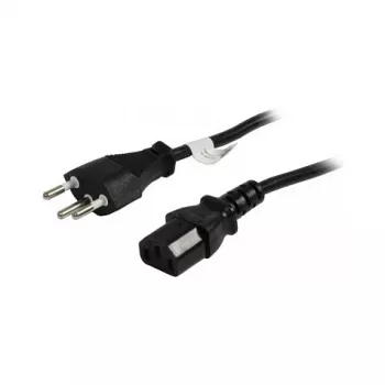 Synergy21 cable de alimentación 230V Suiza (conector macho) J12/aparatos fríos IEC-C13 (conector hembra), 2m, negro,