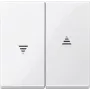 Interruptor de luz Merten 432419, blanco, control por pulsador, unipolar