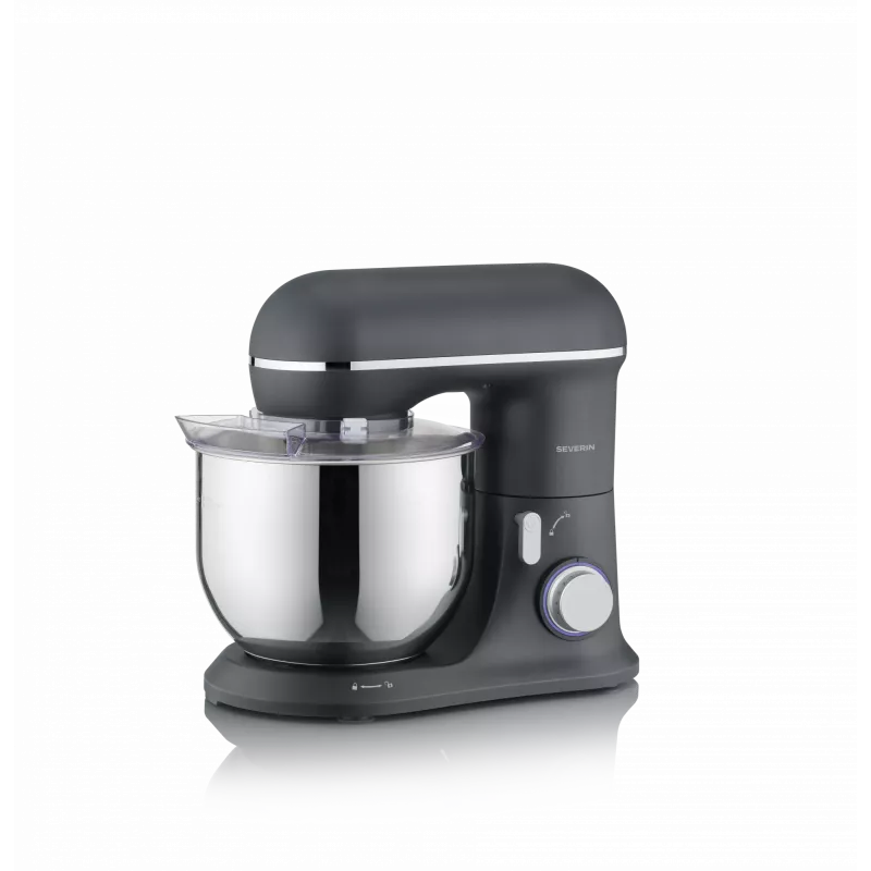 Robot de cocina SEVERIN KM 3899 — 1200 W, bol de acero inoxidable de 5,3 l, negro