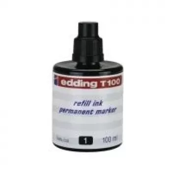 Tinta de recarga para rotulador Edding T 100 negra 100 ml