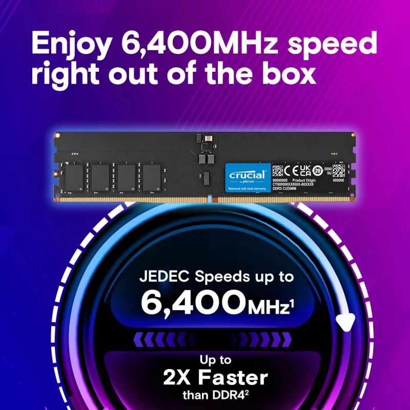 Memoria DDR5 64GB/6400 (2*32GB) CL52 CUDIMM