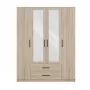Armario ropero Topeshop ROMANA 160 SON 11 baldas 4 puertas roble