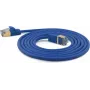 Cable de red Cat.7 extrafino SSTP Wantec - 0,2 m - cable de red Cat.7 - S/FTP (S-STP) - RJ-45 - RJ-45 - azul (7128)
