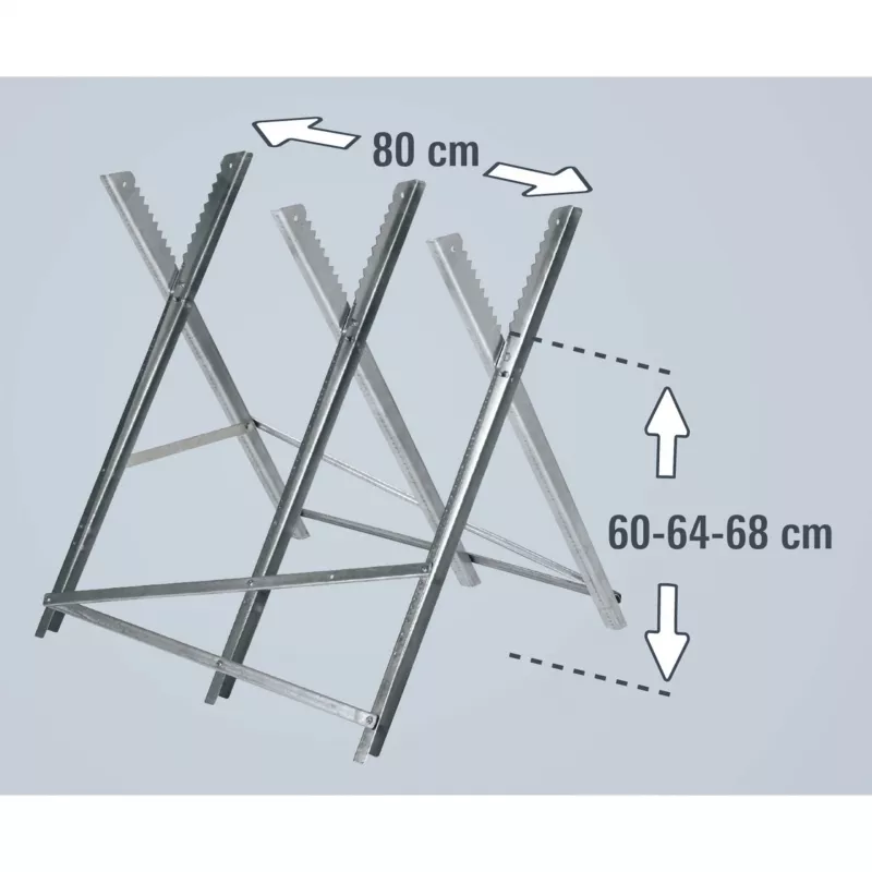 Einhell 4500067 caballete para motosierra, plateado, metal galvanizado