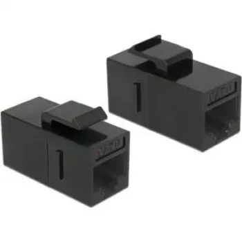 Módulo Keystone DeLOCK 86381 en ángulo negro RJ-45