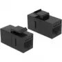 Módulo Keystone DeLOCK 86381 en ángulo negro RJ-45